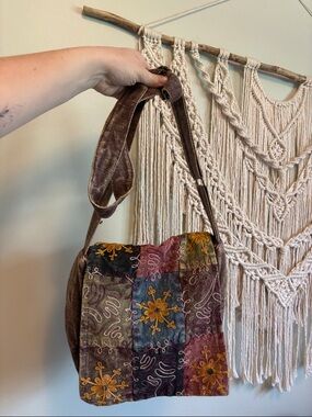 Handcrafted Patchwork Shoulder Bag in Multicolor
